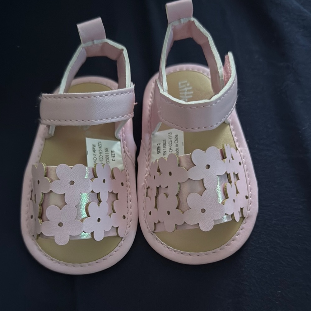 Pink Floral Kids Sandals